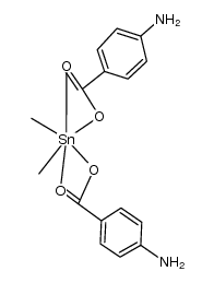 bis(μ-p-aminobenzoato-O,O')dimethyltin(IV) Structure