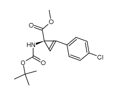 (R)-methyl 1-((tert-butoxycarbonyl)amino)-2-(4-chlorophenyl)cycloprop-2-enecarboxylate Structure