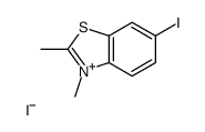 6-iodo-2,3-dimethyl-1,3-benzothiazol-3-ium,iodide结构式