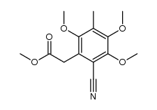 methyl 2-cyano-5-methyl-3,4,6-trimethoxyphenylacetate结构式