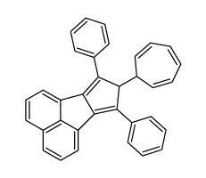 7,9-diphenyl-8-(2,4,6-cycloheptatrienyl)-8H-cyclopent[a]acenaphthylene结构式