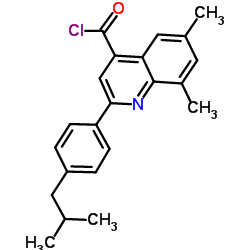 2-(4-Isobutylphenyl)-6,8-dimethyl-4-quinolinecarbonyl chloride结构式