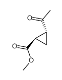 Cyclopropanecarboxylic acid, 2-acetyl-, methyl ester, (1R-trans)- (9CI)结构式