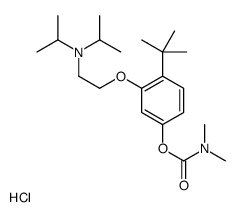 [4-tert-butyl-3-[2-[di(propan-2-yl)amino]ethoxy]phenyl] N,N-dimethylcarbamate,hydrochloride Structure