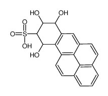 7,8,10-TRIHYDROXY-7,8,9,10-TETRAHYDROBENZO(A)PYRENE-9-SULPHONATE结构式