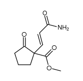 methyl 1-(3-amino-3-oxoprop-1-enyl)-2-oxocyclopentanecarboxylate结构式