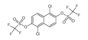 [1,5-dichloro-6-(trifluoromethylsulfonyloxy)-2-naphthyl]trifluoromethanesulfonate结构式