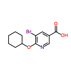 5-Bromo-6-(cyclohexyloxy)nicotinic acid Structure