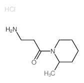 3-Amino-1-(2-methyl-1-piperidinyl)-1-propanone hydrochloride结构式