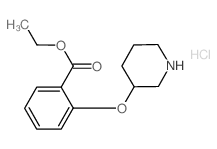 Ethyl 2-(3-piperidinyloxy)benzoate hydrochloride结构式