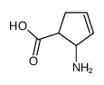 2- Amino-3-cyclopentene-1-carboxylic acid结构式