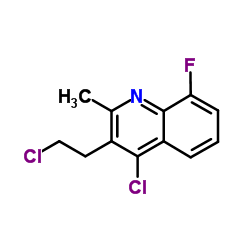 4-Chloro-3-(2-chloroethyl)-8-fluoro-2-methylquinoline Structure