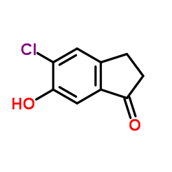5-Chloro-6-hydroxy-1-indanone结构式
