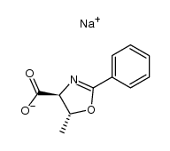 (+-)-5t-methyl-2-phenyl-4,5-dihydro-oxazole-4r-carboxylic acid ; sodium-salt结构式