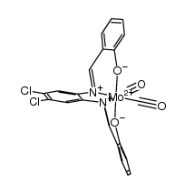 [Mo(CO)2(N,N'-bis(salicylidene)-4,5-dichloro-1,2-phenylenediamine-2H)] Structure