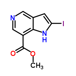 Methyl 2-iodo-1H-pyrrolo[3,2-c]pyridine-7-carboxylate structure