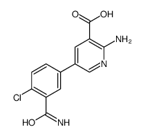 2-amino-5-(3-carbamoyl-4-chlorophenyl)pyridine-3-carboxylic acid Structure