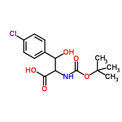 2-TERT-BUTOXYCARBONYLAMINO-3-(4-CHLORO-PHENYL)-3-HYDROXY-PROPIONIC ACID structure