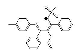 N-((Z)-1-phenyl-2-((E)-phenyl(p-tolylimino)methyl)penta-1,4-dien-1-yl)methanesulfonamide Structure