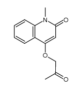 N-Methyl-4-(propan-2-onyl)oxy-chinolin-2(1H)-on Structure