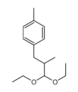 1-(3,3-diethoxy-2-methylpropyl)-4-methylbenzene结构式