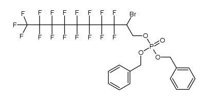 dibenzyl 2-bromo-3,3,4,4,5,5,6,6,7,7,8,8,9,9,10,10,10-heptadecafluorodecyl phosphate结构式