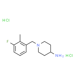 1-(3-Fluoro-2-methylbenzyl)piperidin-4-amine dihydrochloride结构式
