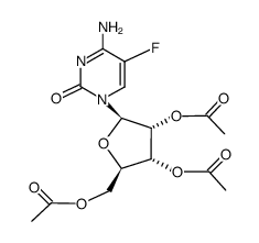 2',3',5'-tri-O-acetyl-5-fluorocytidine结构式