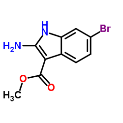 Methyl 2-amino-6-bromo-1H-indole-3-carboxylate结构式