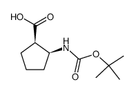 (1R,2S)-2-(Boc-amino)cyclopentanecarboxylic Acid Structure