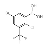 [5-bromo-2-chloro-3-(trifluoromethyl)phenyl]boronic acid结构式