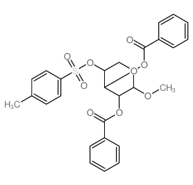 Arabinopyranoside,methyl, 2,3-dibenzoate 4-p-toluenesulfonate, b-L- (8CI)结构式