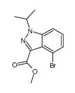 methyl 4-bromo-1-(propan-2-yl)-1H-indazole-3-carboxylate结构式