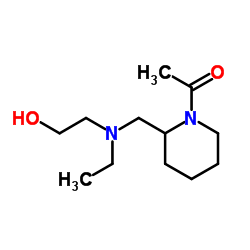 1-(2-{[Ethyl(2-hydroxyethyl)amino]methyl}-1-piperidinyl)ethanone结构式