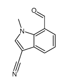 7-formyl-1-methylindole-3-carbonitrile结构式