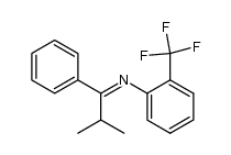 (E)-N-(2-methyl-1-phenylpropylidene)-2-(trifluoromethyl)aniline Structure