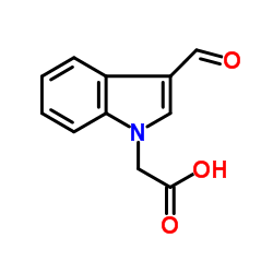 (3-Formyl-1H-indol-1-yl)acetic acid structure