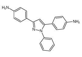4-[5-(4-aminophenyl)-2-phenylpyrazol-3-yl]aniline Structure