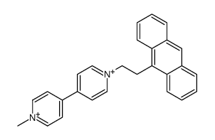 1-(2-anthracen-9-ylethyl)-4-(1-methylpyridin-1-ium-4-yl)pyridin-1-ium结构式