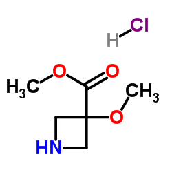 3-甲氧基氮杂环丁烷-3-羧酸甲酯盐酸盐结构式
