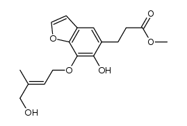 methyl 3-(6-hydroxy-7-((4-hydroxy-3-methylbut-2-en-1-yl)oxy)benzofuran-5-yl)propanoate Structure