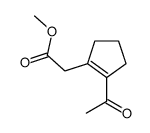 methyl 2-(2-acetylcyclopenten-1-yl)acetate结构式