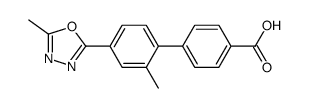 2'-methyl-4'-(5-methyl-1,3,4-oxadiazol-2-yl)biphenyl-4-carboxylic acid结构式