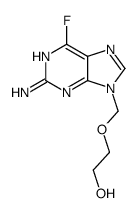 2-[(2-amino-6-fluoropurin-9-yl)methoxy]ethanol Structure