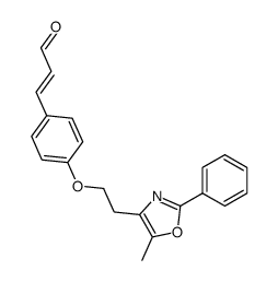 (E)-4-[2-(5-methyl-2-phenyl-4-oxazolyl)ethoxy]cinnamaldehyde结构式