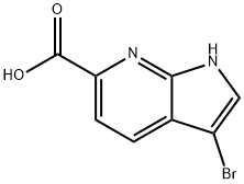 3-溴-1H-吡咯并[2,3-B]吡啶-6-甲酸结构式