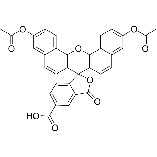 5(6)-Carboxynaphthofluorescein diacetate结构式