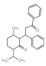 3-methyl-2-(3-oxo-1,3-diphenylpropyl)-6-propan-2-ylcyclohexan-1-one Structure