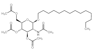 TETRADECYL 2-ACETAMIDO-2-DEOXY-3,4,6-TRI-O-ACETYL-β-D-GLUCOPYRANOSIDE Structure