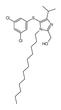 [5-(3,5-dichlorophenyl)sulfanyl-1-dodecyl-4-propan-2-ylimidazol-2-yl]methanol结构式